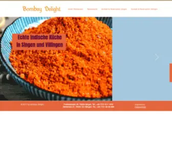 Bombay-Delight.de(Indisches essen) Screenshot