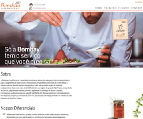 Bombayfoodservice.com.br(Página Inicial) Screenshot