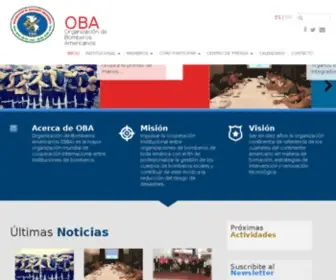 Bomberosamericanos.org(OBA Organización de Bomberos Americanos) Screenshot