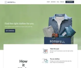 Bombfell.com(Men's Clothing Subscription) Screenshot
