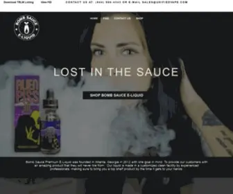 Bombsauceeliquid.com(Bomb Sauce E) Screenshot