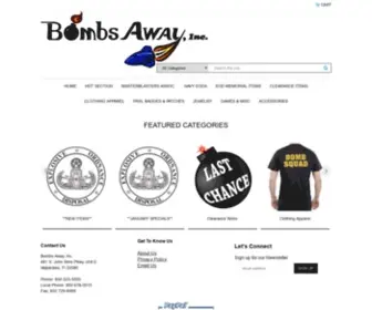 Bombsawayinc.com(Largest online EOD Memorabilia Store) Screenshot