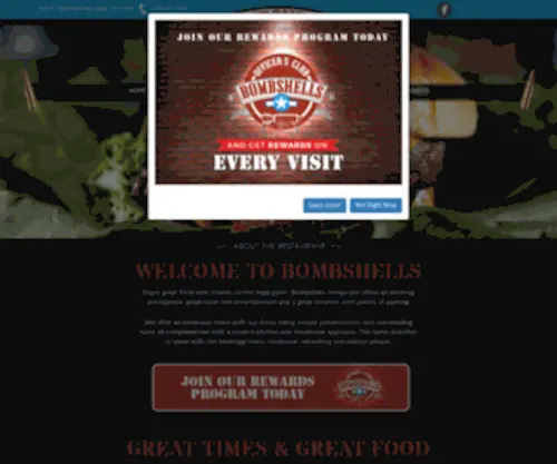 Bombshellsdallas.com(Bombshells Restaurant and Bar) Screenshot