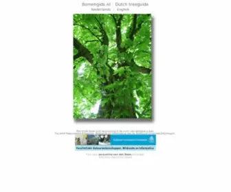 Bomengids.nl(New European treeguide website 2015) Screenshot