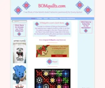 Bomquilts.com(Free Block of the Month Quilt Patterns (and more) Screenshot