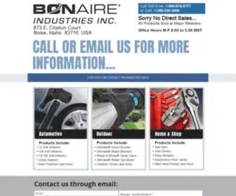 Bon-Aireindustries.com(THIS SITE FOR CONTACT INFORMATION ONLY) Screenshot