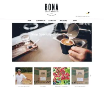 Bonacoffeeroasters.com(Boulder Colorado Coffee) Screenshot