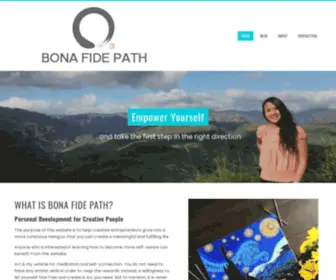 Bonafidepath.com(BONA FIDE PATH) Screenshot