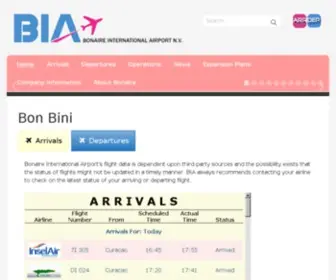 Bonaireinternationalairport.com(Bon Bini) Screenshot