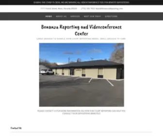 Bonanzareporting.com(Bonanza Reporting and Videoconference Center in Reno) Screenshot