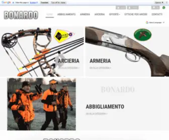 Bonardo.it(Bonardo vendita online di armi e archi e accessori per la caccia) Screenshot