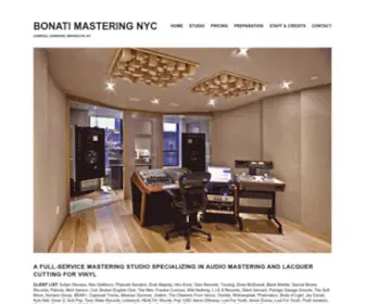 Bonatimastering.com(Bonati Mastering NYC) Screenshot