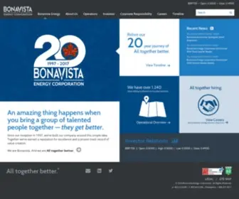 Bonavistaenergy.com(Bonavista Energy) Screenshot