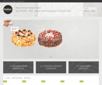 Bonbonsbakeryonline.com.au(Bonbons Bakery Online) Screenshot