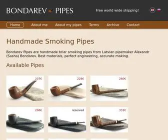 BondarevPipes.com(BONDAREV Handmade Smoking Pipes) Screenshot