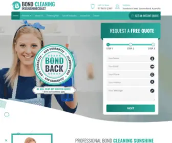 Bondcleaninginsunshinecoast.com.au(Bond Cleaning Sunshine Coast) Screenshot