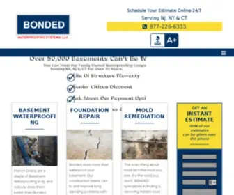 Bondedwaterproofing.com(Basement Waterproofing NJ) Screenshot