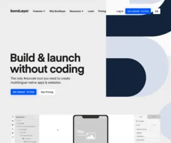 Bondlayer.com(The only #nocode tool you need to create multilingual native apps & websites) Screenshot