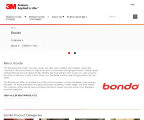 Bondo.com(Bondo Home) Screenshot