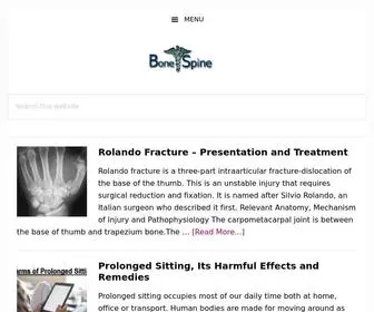Boneandspine.com(Bone and Spine) Screenshot