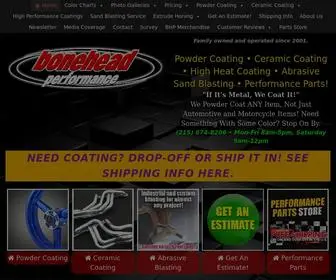 Boneheadperformance.com(Powder Coating) Screenshot