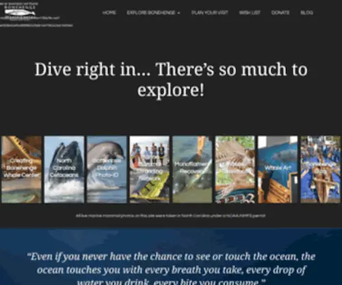 Bonehenge.org(Bonehenge Whale Center in Beaufort) Screenshot