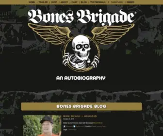 Bonesbrigade.com(BONES BRIGADE) Screenshot