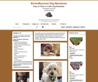 Bonesbyjones.com(BonesByJones Dog Bandanas) Screenshot