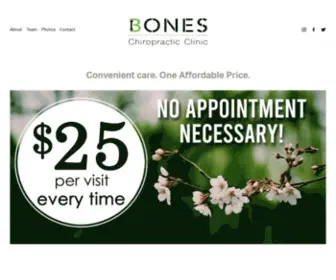 Bonesclinic.net(Bones Chiropractic Clinic) Screenshot