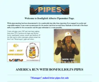 Bonfigliolipipe.it(Bonfiglioli Alberto Pipemaker's Page) Screenshot