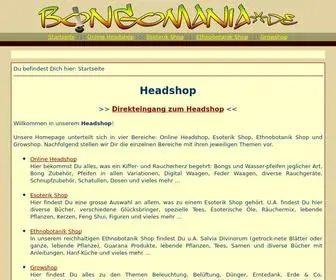 Bongomania.de(Online Headshop) Screenshot