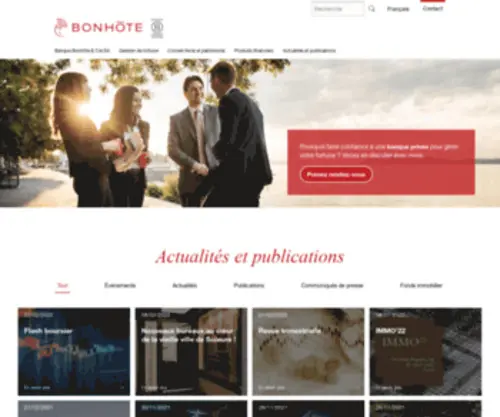 Bonhote.com(Banque Bonhôte) Screenshot