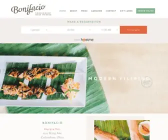 Bonifacio614.com(Bonifacio Modern Filipino Food in Columbus) Screenshot