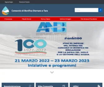 Bonificastornaratara.it(Consorzio di Bonifica Stornara e Tara) Screenshot