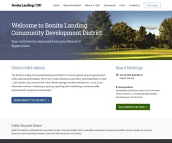 BonitalandingCDD.net(The Bonita Landing Community Development District) Screenshot