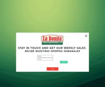 Bonitamarkets.com(La Bonita Supermarkets) Screenshot