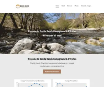 Bonitaranchcampground.com(Bonita Ranch Campground & RV SitesWe're open all year) Screenshot