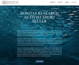 Bonitasresearch.com(BONITAS RESEARCH Activist Short Seller) Screenshot