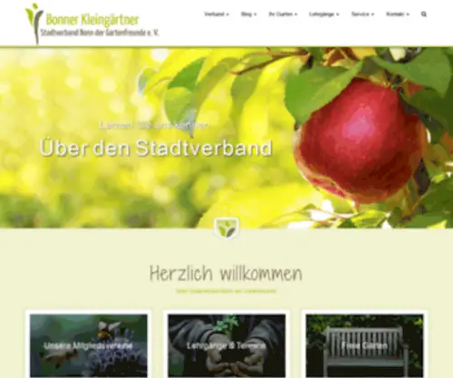 Bonner-Kleingaertner.de(Stadtverband Bonn der Gartenfreunde e.V) Screenshot