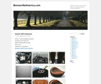 Bonnevilleamerica.com(Dedicated to the Triumph Bonneville America) Screenshot