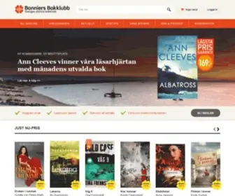 Bonniersbokklubb.se(Sveriges största bokklubb) Screenshot