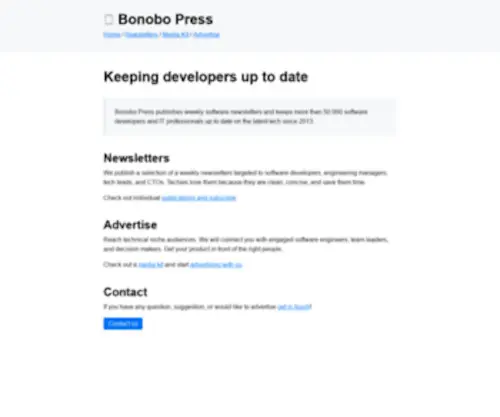 Bonobopress.com(Bonobo Press) Screenshot