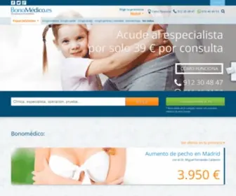 Bonomedico.es(Especialistas médicos privados al mejor precio) Screenshot