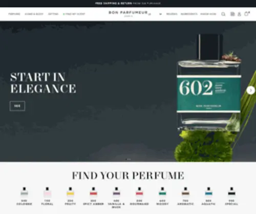 Bonparfumeur.com(Contemporary Parisian niche perfumes) Screenshot