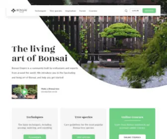 Bonsaiempire.com(Growing and caring for a Bonsai tree) Screenshot