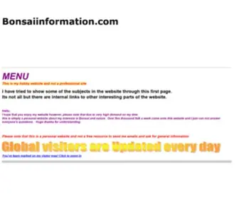 Bonsaiinformation.com(Bonsaiinformation) Screenshot