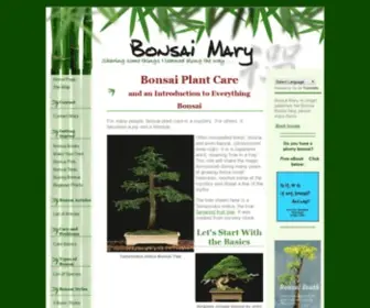 Bonsaimary.com(Bonsai Tree Care) Screenshot