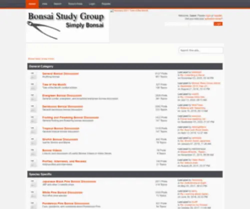 Bonsaistudygroup.com(Bonsai Study Group Forum) Screenshot