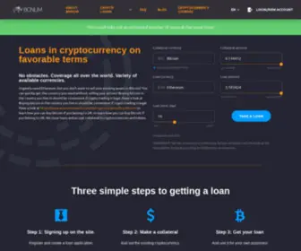 Bonumchain.com(Loans in cryptocurrency on favorable terms) Screenshot