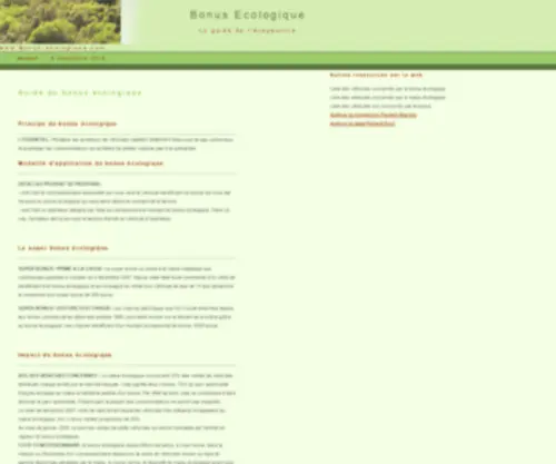 Bonus-Ecologique.com(Guide du bonus écologique) Screenshot